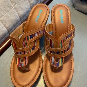 Ladies Bamboo wedge sandals brand new never worn size 40